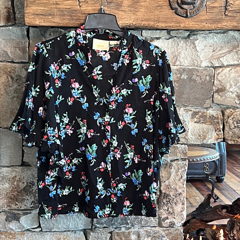 Maeve Flutter sleeve blouse